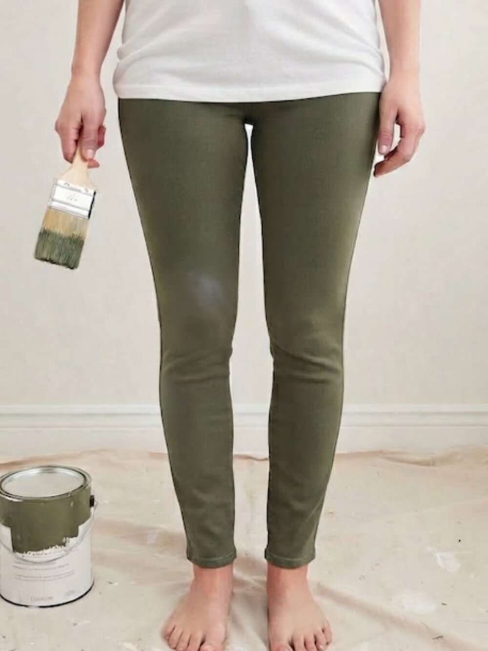 Gap Stretch Skinny Pants Everyday Utility Olive Green Size 14